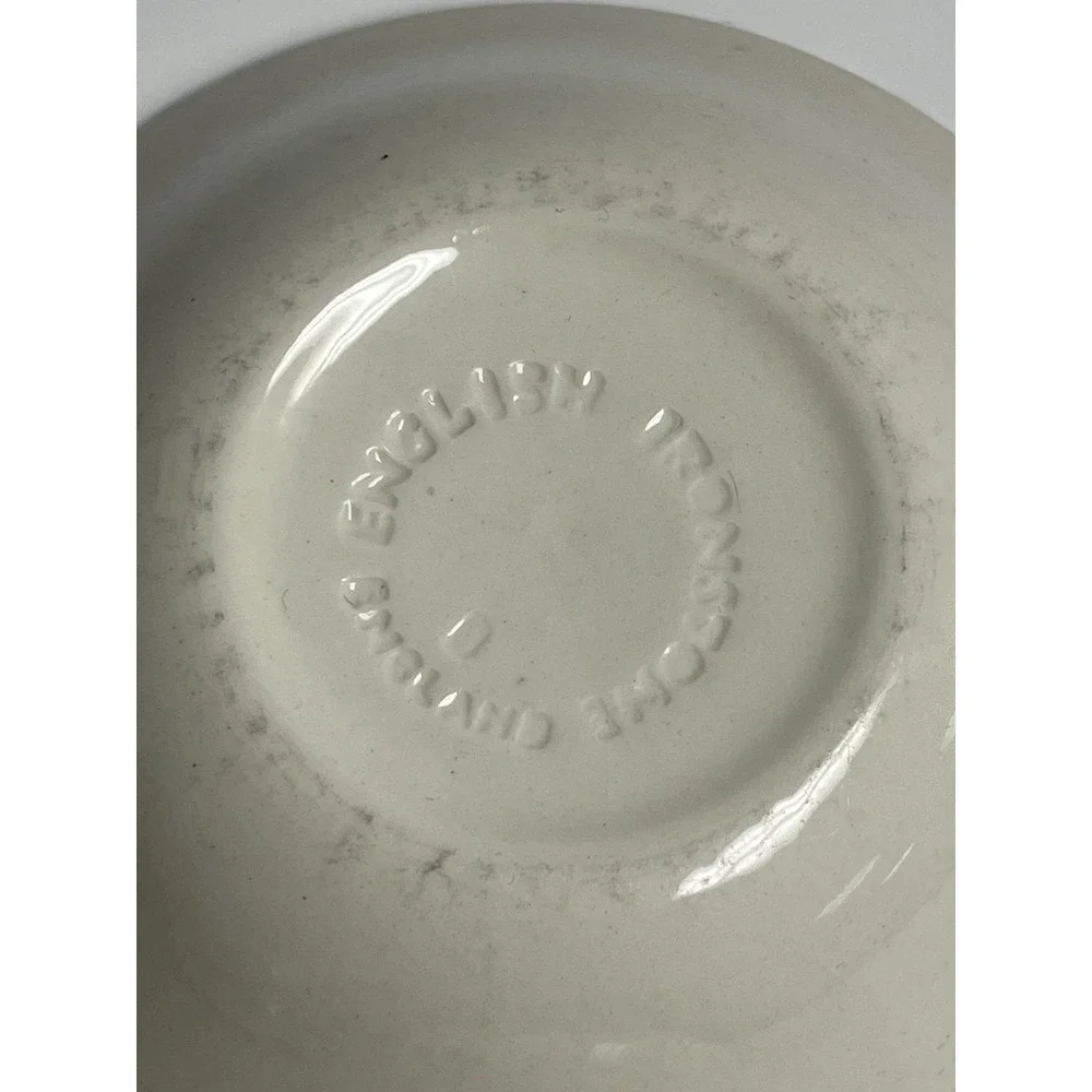 4x English Ironstone Provence Blue Coupe‎ Cereal Bowl Floral Chintz Cottagecore